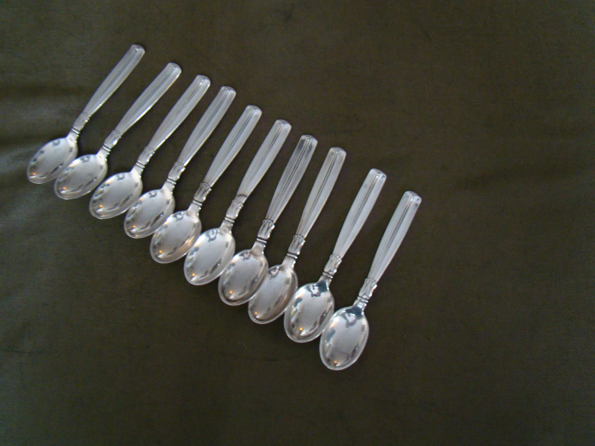 10 zilveren koffielepeltjes / theelepeltjes