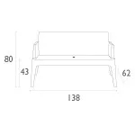 Outdoorbank Box oranje